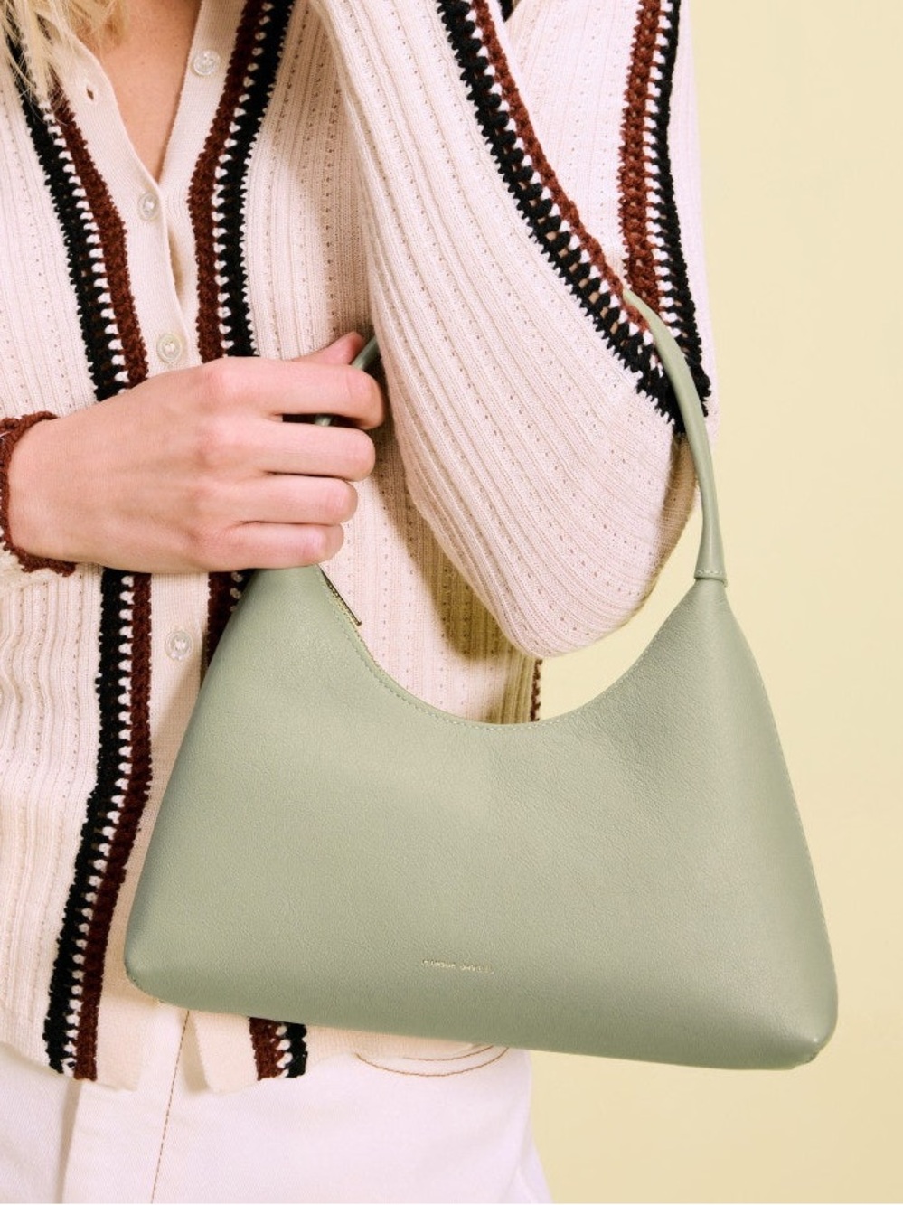 Mansur Gavriel Green Mini Candy Bag Minimalist Shoulder bag.